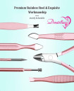 Pink Manicure Set 18 in 1 Stainless Steel Grooming Kit Professional Pedicure set